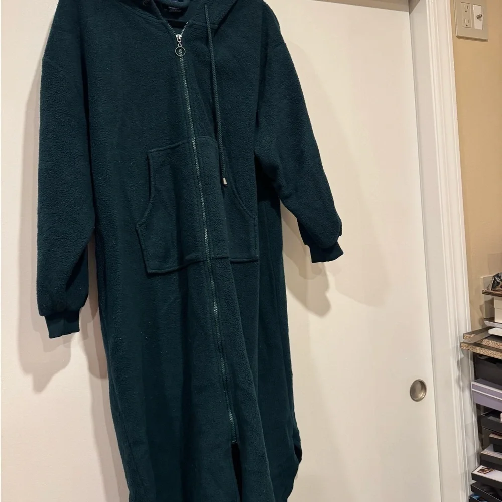 Cozy‎ Dark Green Hooded Jacket